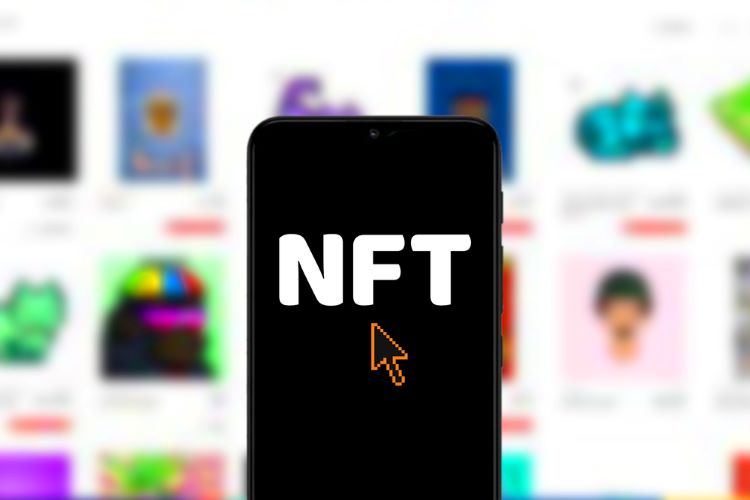 nft on a mobile phone